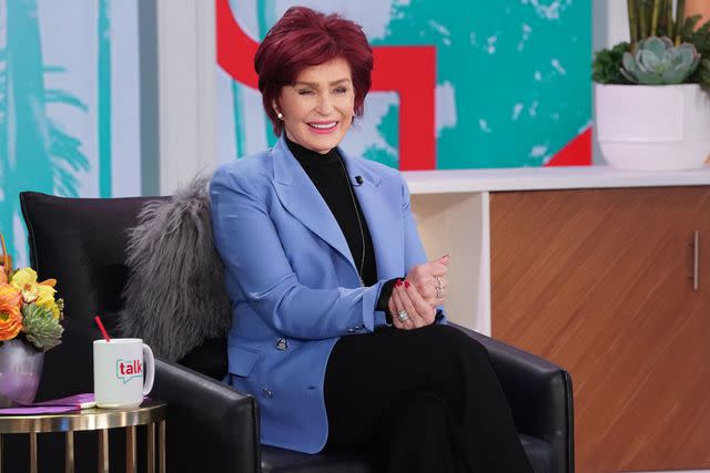 <p>Monty Brinton/CBS via Getty Images</p> Sharon Osbourne on 'The Talk' in 2021