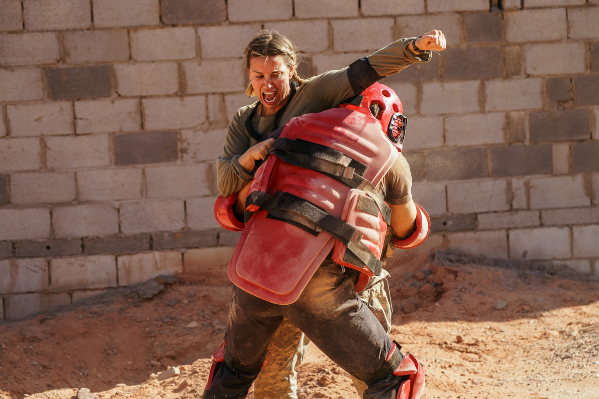 Ferne McCann impressed viewers with her fighting skills on the latest episode of Celebrity SAS (Channel 4/Pete Dadds)