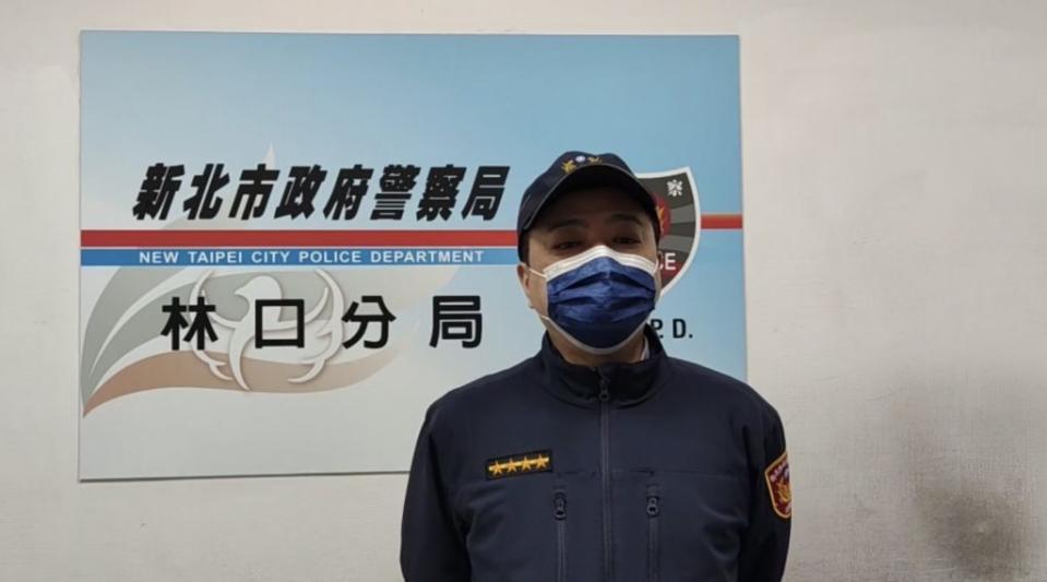 林口分局泰山所副所長林慧達說明案情（林口警分局提供）