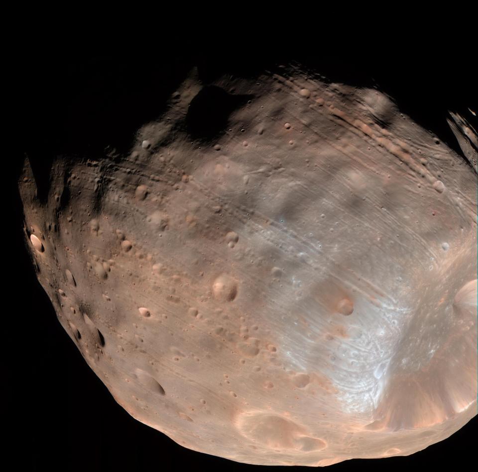 Mars' moon Phobos is pictured in 2017.