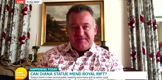 Paul Burrell spoke to Good Morning Britain about the unveiling of the statue in Kensington Palace. (ITV/GMB)