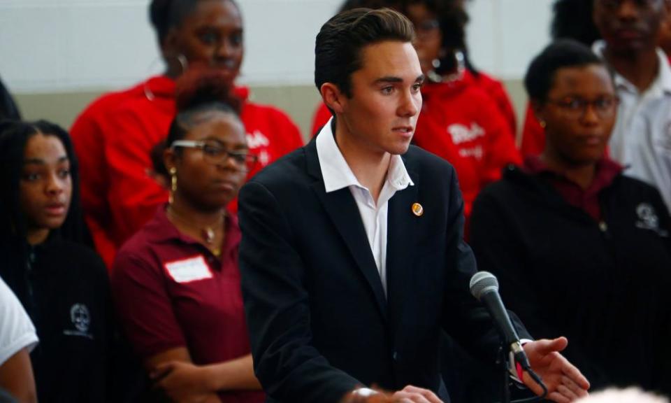 David Hogg, a survivor of February’s attack, in Washington on Thursday.