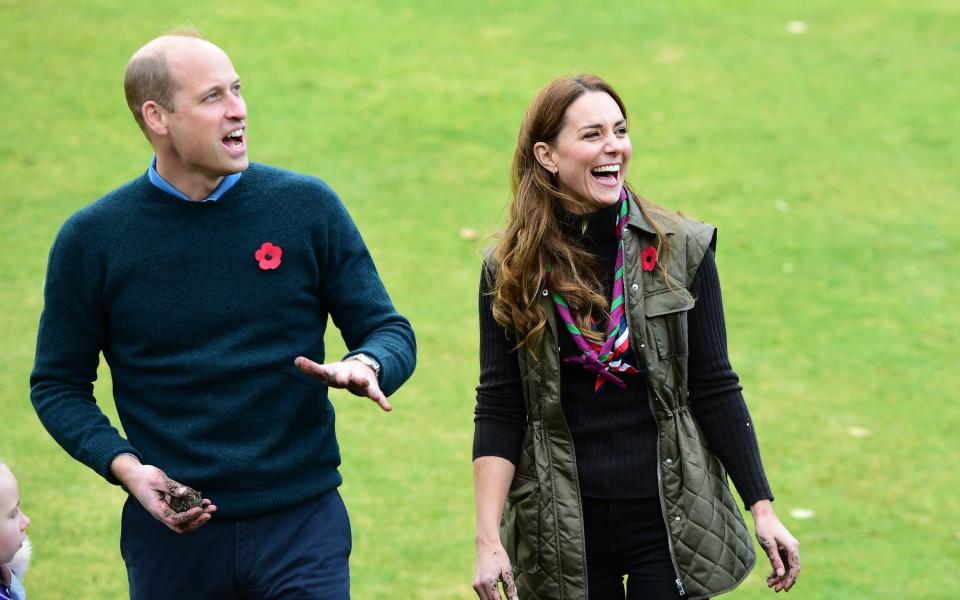 The Duke and Duchess of Cambridge pictured at Alexandra Park this afternoon - Victoria Stewart/WPA Pool/Getty