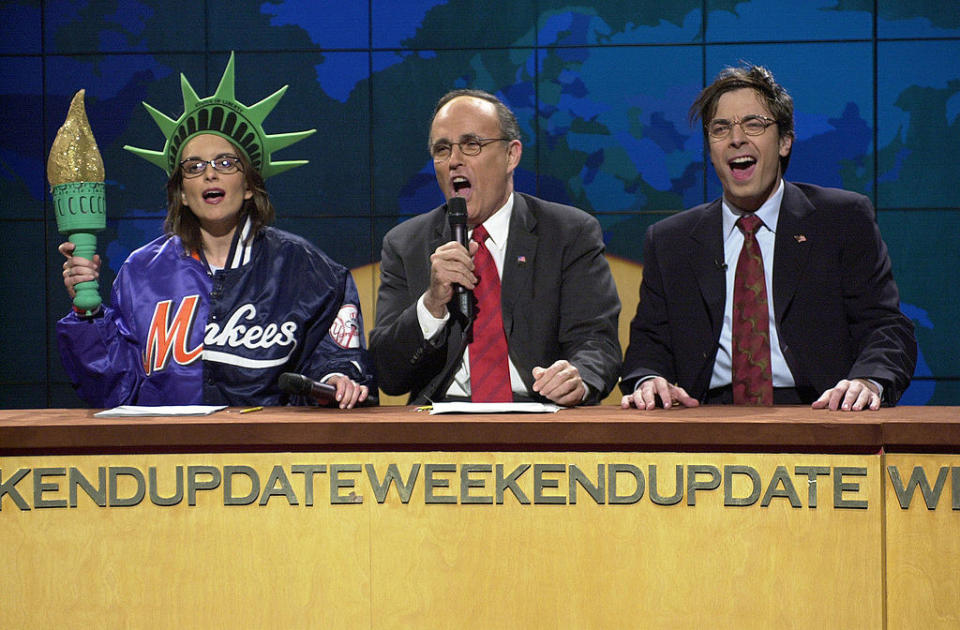 Tina Fey, Rudy Giuliani, and Jimmy Fallon on Weekend Update