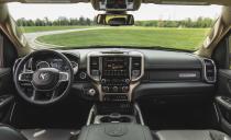 <p>The cabin layout and materials, while not up to luxury-car standards, is a breakthrough in the truck world, a departure from Ford's geometric shapes and more expressive than the treatment favored by the new Silverado.</p>