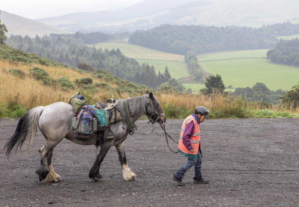 Dotchin, who wears an eyepatch, has been carrying out the annual seven-week trek since 1972. (SWNS)