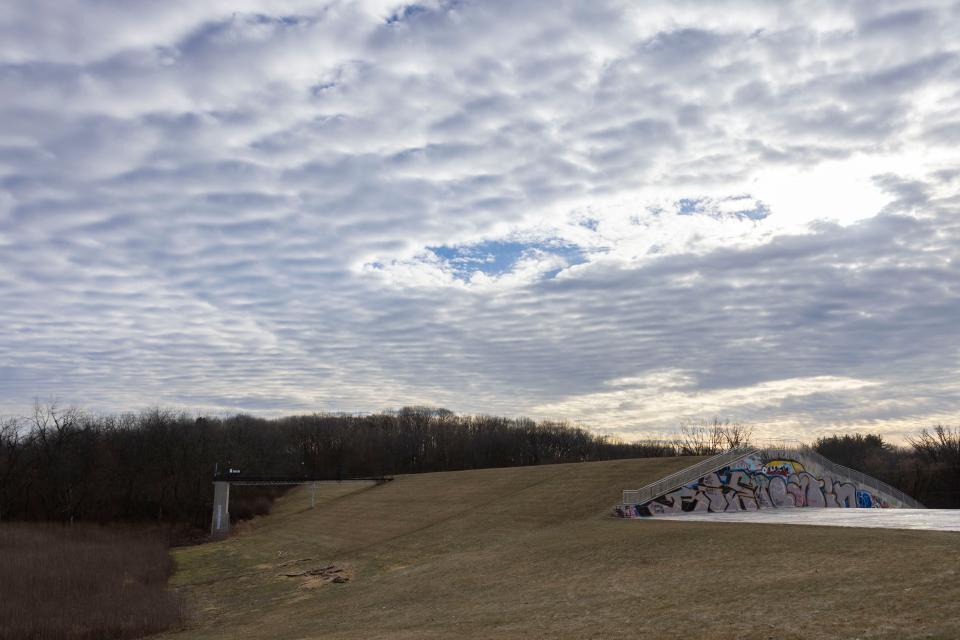 Alpine Dam, scheduled for major improvements in 2024, is seen Dec. 19, 2023, at Reuben Aldeen Park in Rockford.