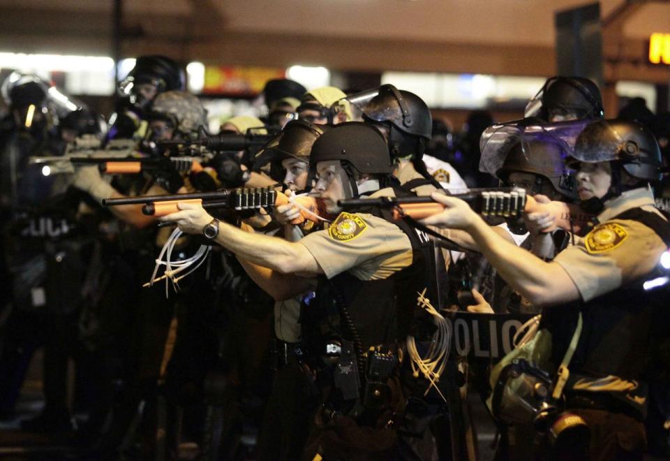 Dramatic images from the 2014 Ferguson protests sparked by the police shooting of Michael Brown