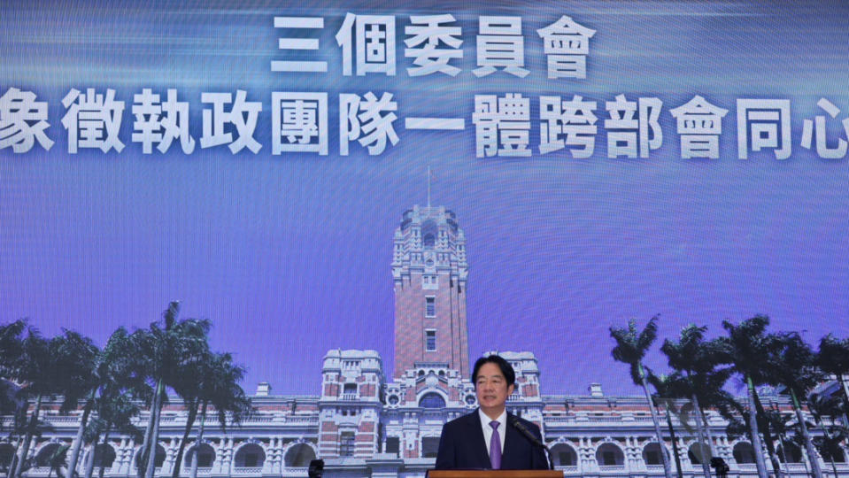 賴清德總統主持「信賴新政 時代新台灣」就職滿月記者會。陳品佑攝
