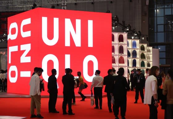 The Uniqlo booth at the 2020 China International Import Expo in Shanghai.<span class="copyright">Koki Kataoka—The Yomiuri Shimbun/Reuters</span>