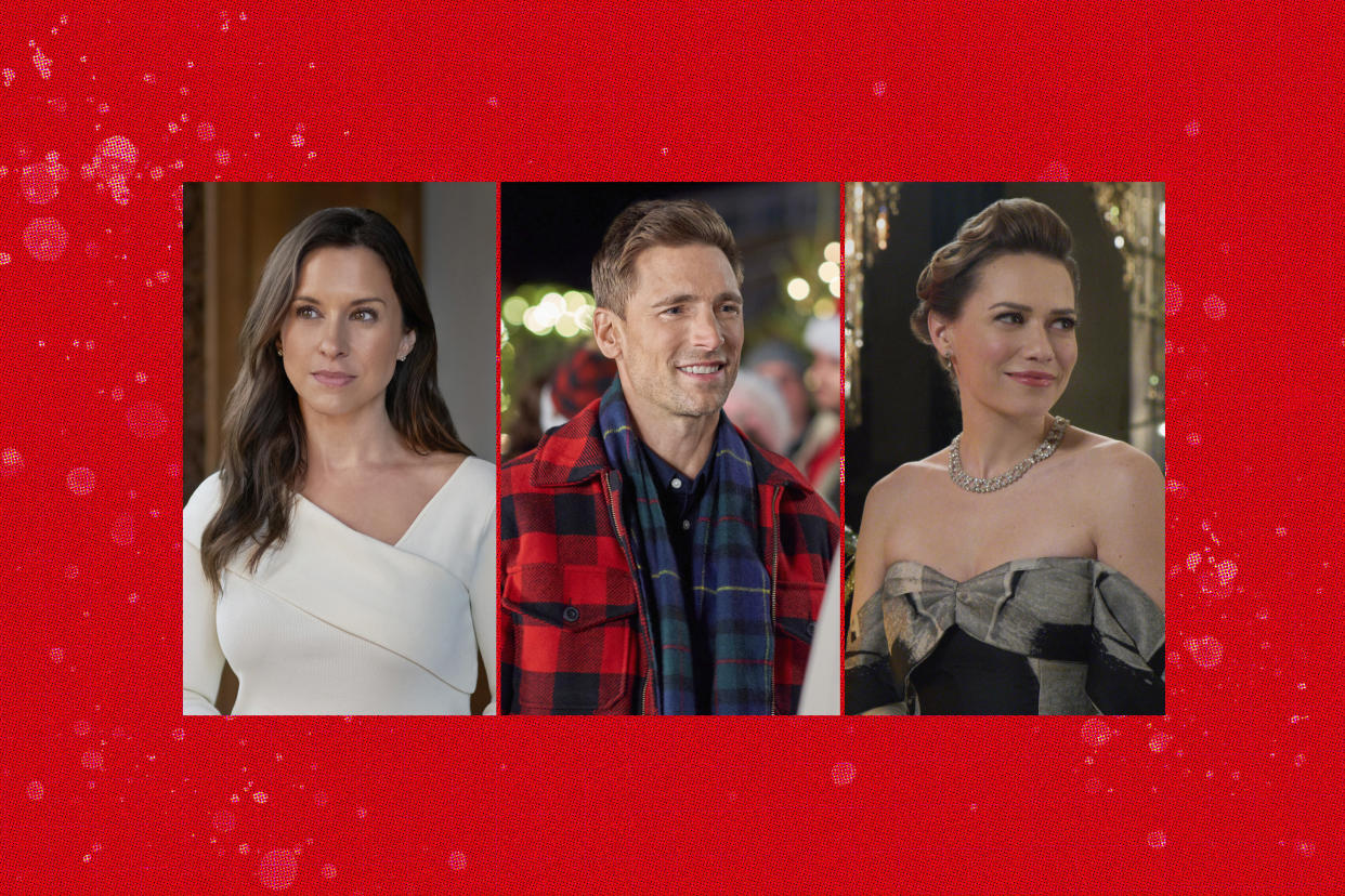 Hallmark has a reliable set of stars, including Lacey Chabert, Andrew Walker and Bethany Joy Lenz, who help to bring its beloved holiday movies to life. (Photo illustration: Yahoo News; photos: Hallmark Network)