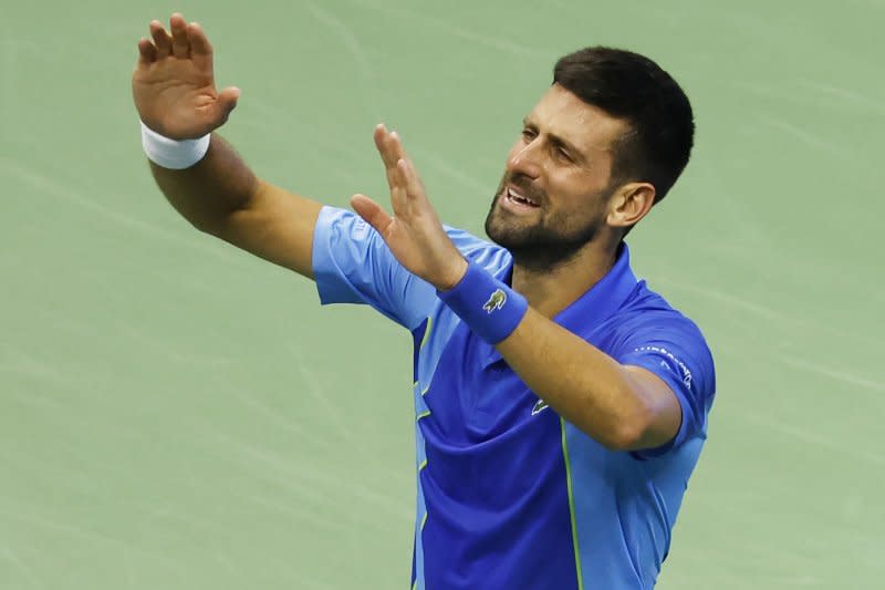 No. 1 Novak Djokovic of Serbia will play Alexei Popyrin of Australia in the second round of the Australian Open on Wednesday in Melbourne. File Photo by Corey Sipkin/UPI