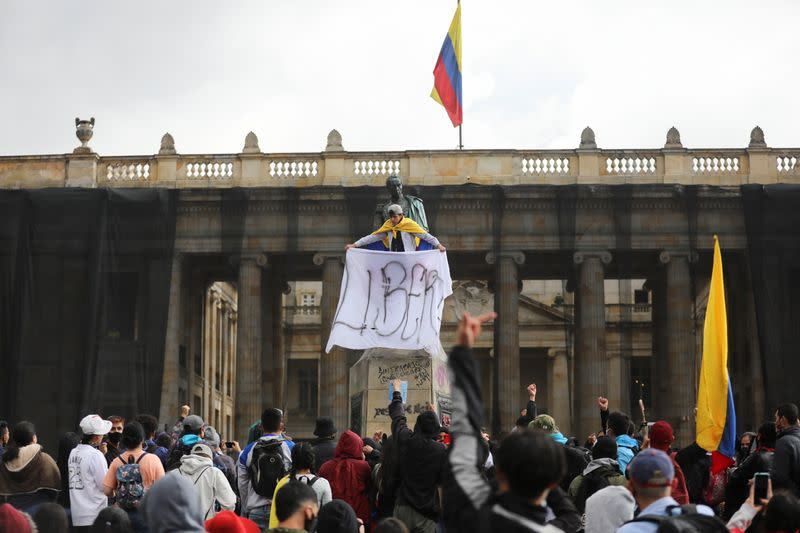 Protest against the tax reform in Bogota