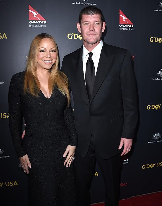 James Packer and Mariah Carey. Source: Getty