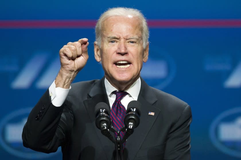 Vice President Joe Biden addresses the White House Summit on the United State of Women in Washington, Tuesday, June 14, 2016. (AP Photo/Cliff Owen)