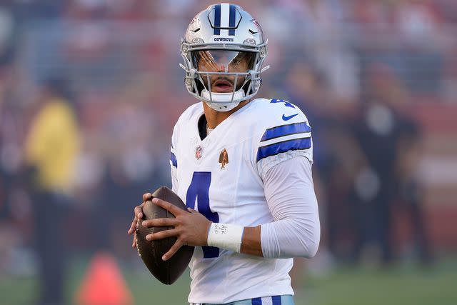 <p>Thearon W. Henderson/Getty </p> Dak Prescott was drafted by the Dallas Cowboys in 2016.