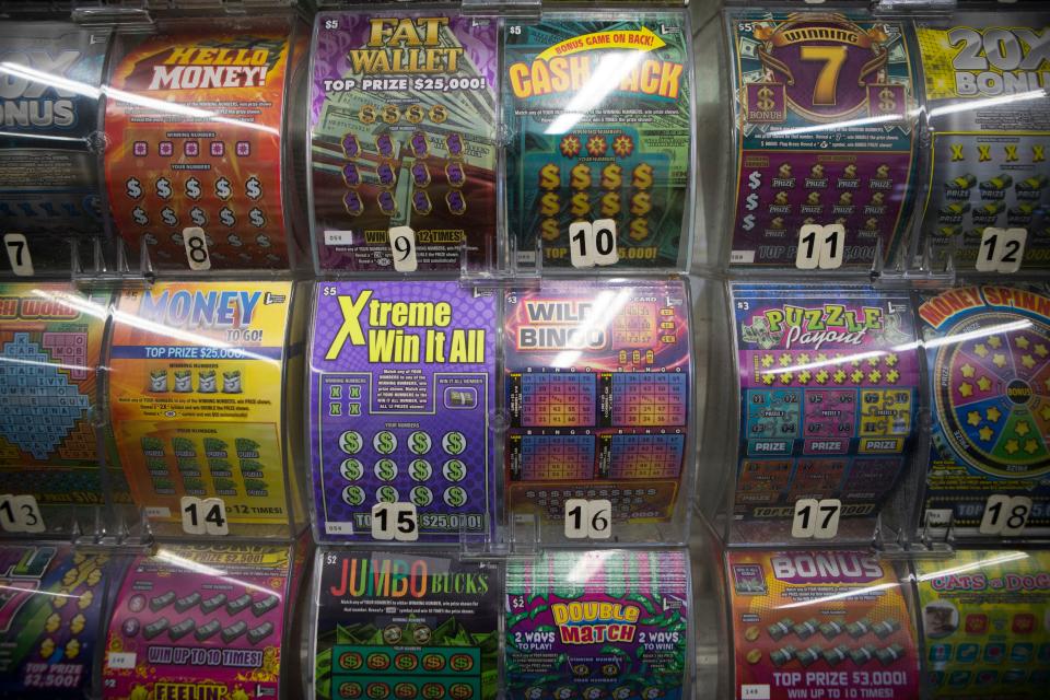 Lottery tickets at Jack's Country Maid Deli in Wilmington Friday, May 6, 2022.
