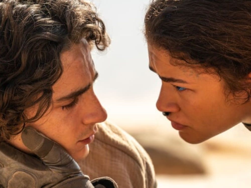 Timothée Chalamet und Zendaya in "Dune 2": Kehren sie für einen dritten Teil zurück? (Bild: Warner Bros. Pictures)