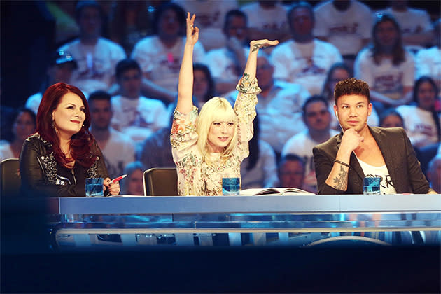 In der DSDS-Jury gab's Zoff zwischen Marianne Rosenberg, Mieze und Kay One (Bild: RTL/Stefan Gregorowius)