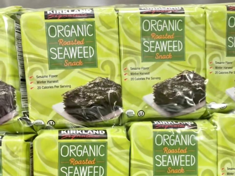 packs of seaweed on the shelves at costco