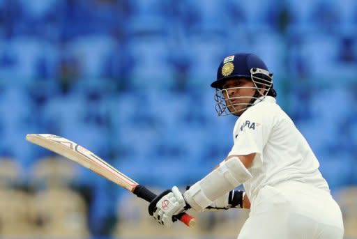 Indian batsman Sachin Tendulkar looks back after playing a shot during the fourth day of the second Test match between India and New Zealand in Bangalore on September 3, 2012. Tendulkar is facing unprecedented calls to retire after a string of failures fuelled speculation that time had finally caught up with India's cricket icon