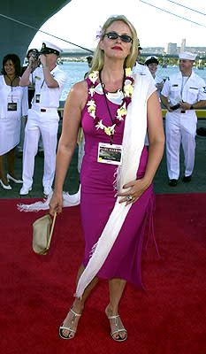 Donna Dixon aboard the USS John C. Stennis at the Honolulu, Hawaii premiere of Touchstone Pictures' Pearl Harbor