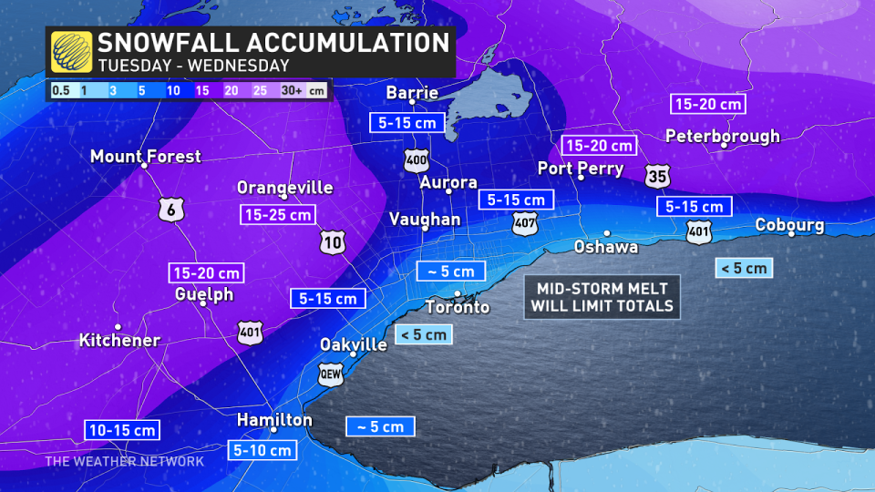 GTA snow amounts Jan 4 2024