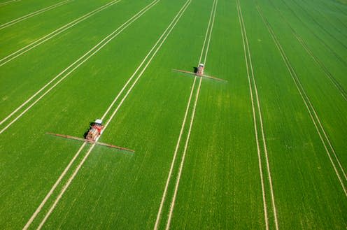   <span class="attribution"><a class="link " href="https://www.shutterstock.com/image-photo/aerial-view-tractor-spraying-chemicals-on-281487311?studio=1" rel="nofollow noopener" target="_blank" data-ylk="slk:Stockr/Shutterstock.com;elm:context_link;itc:0;sec:content-canvas">Stockr/Shutterstock.com</a></span>