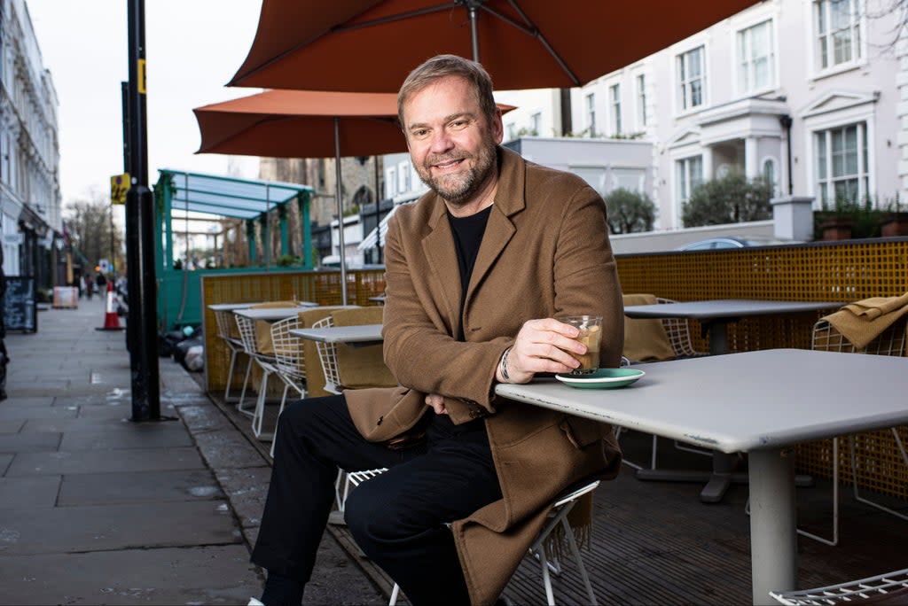 Bill Granger outside Granger & Go in Notting Hill   (Daniel Hambury/Stella Pictures Ltd)