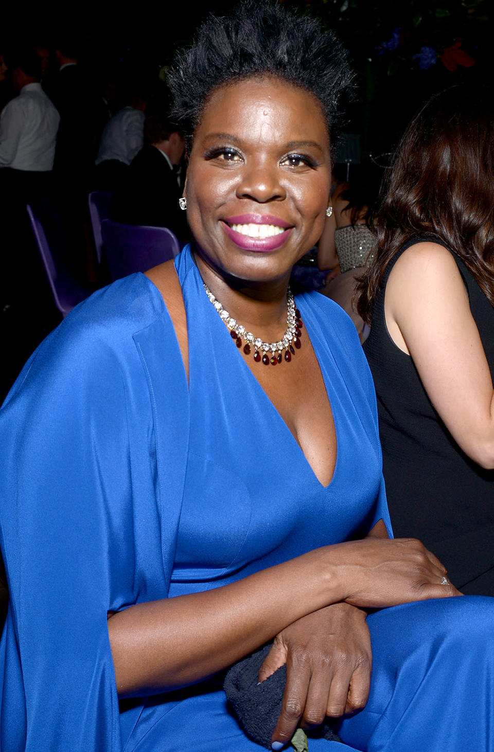 <p>In case someone decides to talk politics, we’re looking at Leslie Jones to save the day with some comedic relief. The spunky <i>Saturday Night Live</i> star is the perfect guest to be tasked with trying to keep everyone upbeat and having a good time. Plus, she can <a rel="nofollow" href="https://www.yahoo.com/news/leslie-jones-live-tweets-star-055100223.html" data-ylk="slk:live-tweet the dinner,;elm:context_link;itc:0;sec:content-canvas;outcm:mb_qualified_link;_E:mb_qualified_link;ct:story;" class="link  yahoo-link">live-tweet the dinner,</a> and that way the rest of us can simply enjoy what’s going on. (Photo: Matt Winkelmeyer/Getty Images) </p>