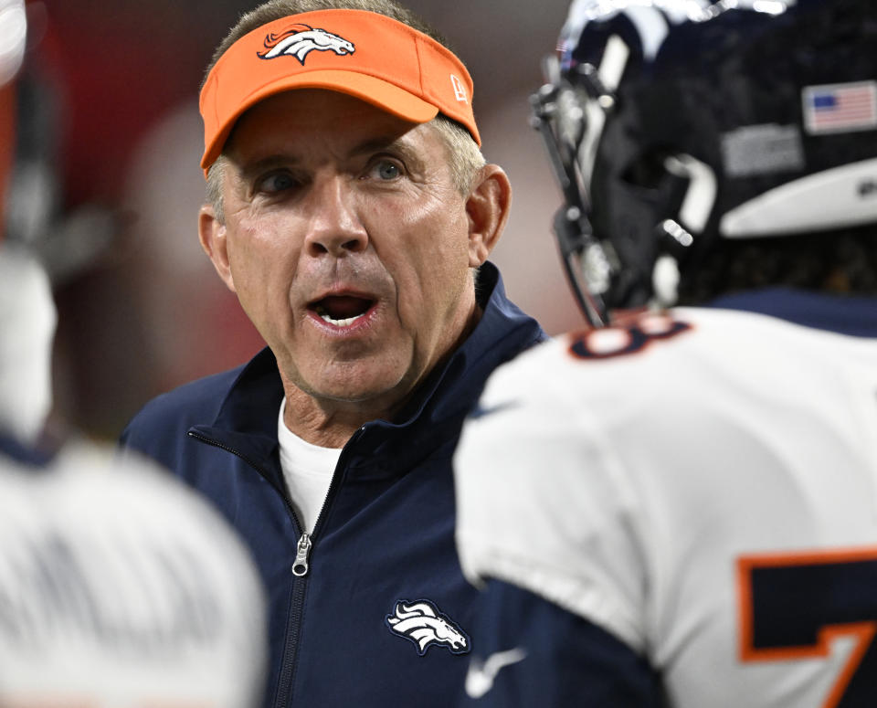Sean Payton can't just walk over people in Denver. Not yet, at least. (Photo by RJ Sangosti/MediaNews Group/The Denver Post via Getty Images)