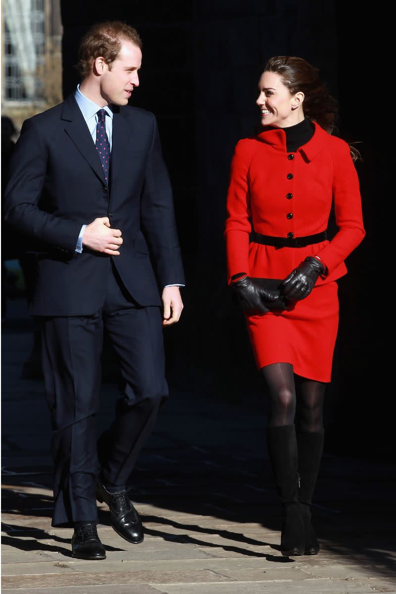 Kate and Will visiting the place where they first met