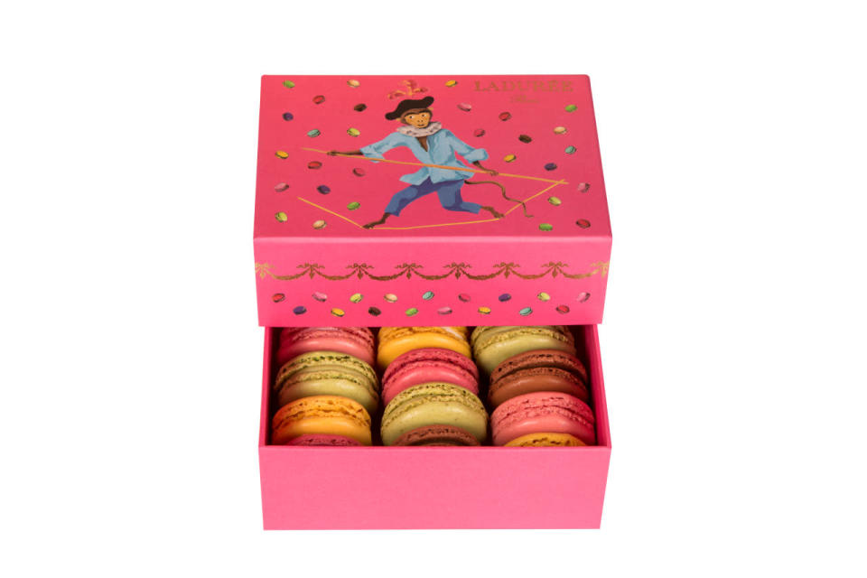 <p>Every year, the French macaron legends over at Maison Ladurée always sell a special box for Chinese New Year, and this year’s box features a monkey decked out in French fashion. <b><a href="https://www.laduree.com/en_int/" rel="nofollow noopener" target="_blank" data-ylk="slk:Ladurée Chinese New Year Macarons Box;elm:context_link;itc:0;sec:content-canvas" class="link ">Ladurée Chinese New Year Macarons Box</a> (12 for $38)</b></p>