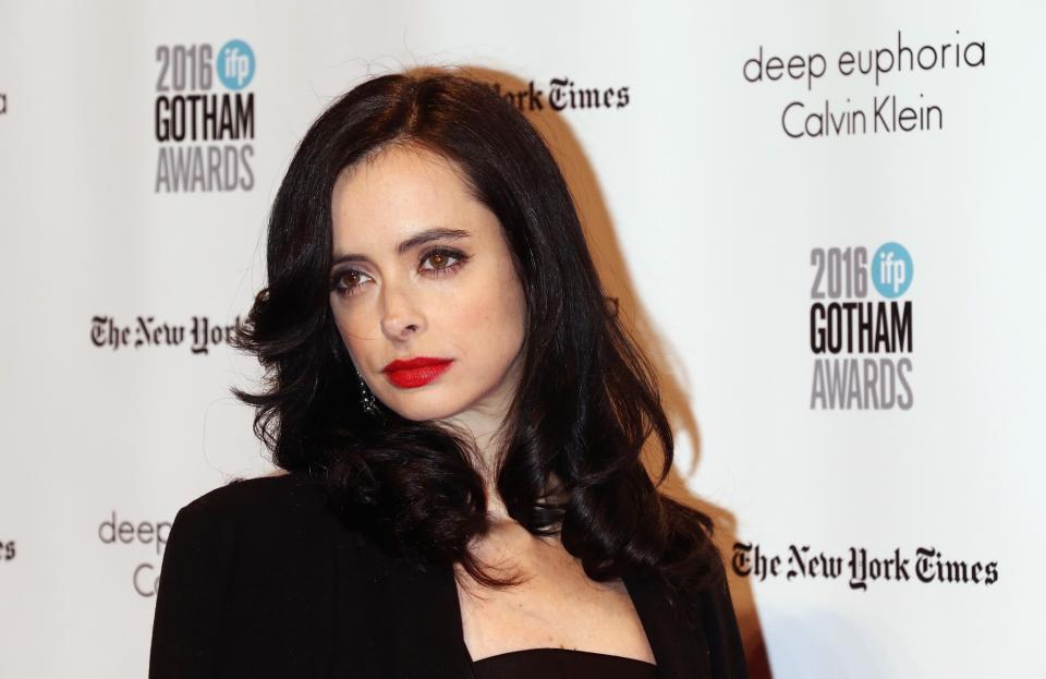 <p>Actress Krysten Ritter from ‘Jessica Jones’ attends the 26th Annual Gotham Independent Film Awards. (Photo by Jim Spellman/WireImage) </p>