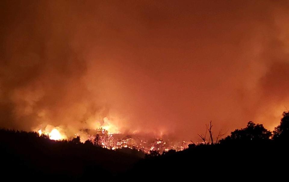 The Dolan Fire spread to around 36,000 acres overnight from Monday, Sept. 7, 2020, to Tuesday, Sept. 8, burning near Nacimiento-Fergusson Road and the Nacimiento Fire Station. On that Tuesday, the fire overran a crew of firefighters, injuring 14, including Capt. Casey Allen.