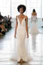 <p>Beaded gown with plunging neckline. (Photo: Mike Colon) </p>