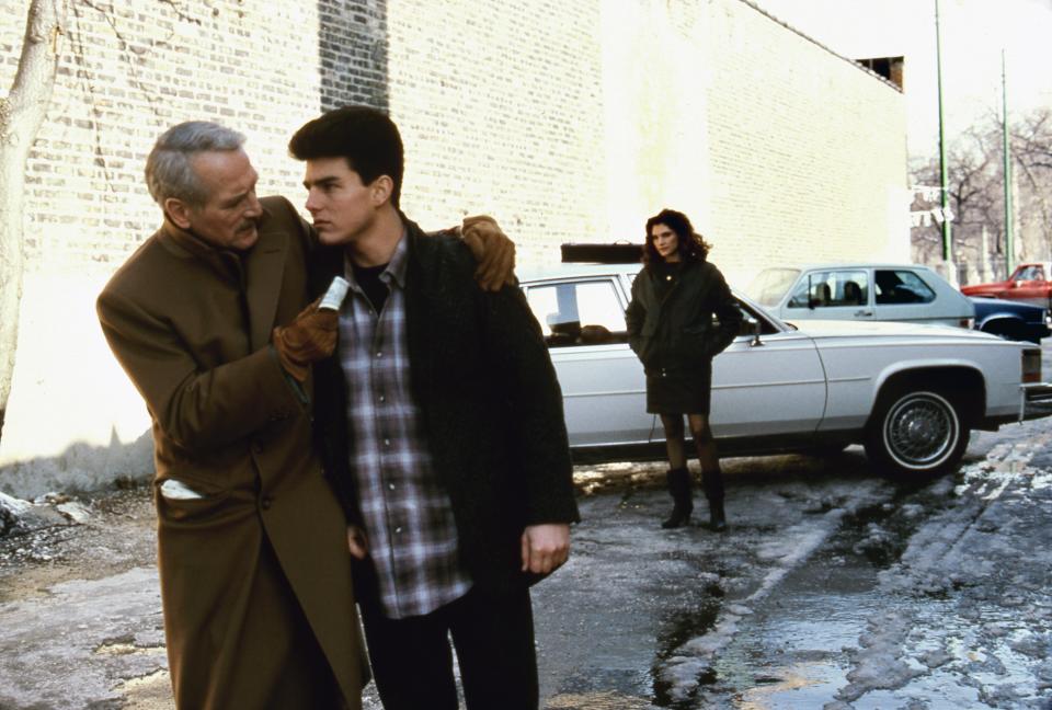 LOS ANGELES - 1986:  Paul Newman Tom Cruise and Mary Elizabeth Mastrantonio in a scene from the Touchstone Films production of 