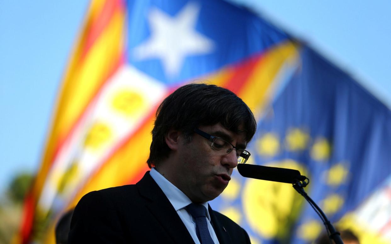 Catalan President Carles Puigdemont responded ambiguously to a central government ultimatum  - REUTERS