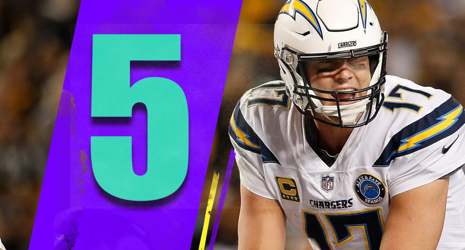 <p>How did Chargers cornerback Desmond King fall to the fifth round of the draft a year ago? He won the Jim Thorpe Award at Iowa and was a great playmaker there. He didn’t run well before the draft but he’s obviously fast enough to be a nice piece for a good Chargers defense. (Philip Rivers) </p>