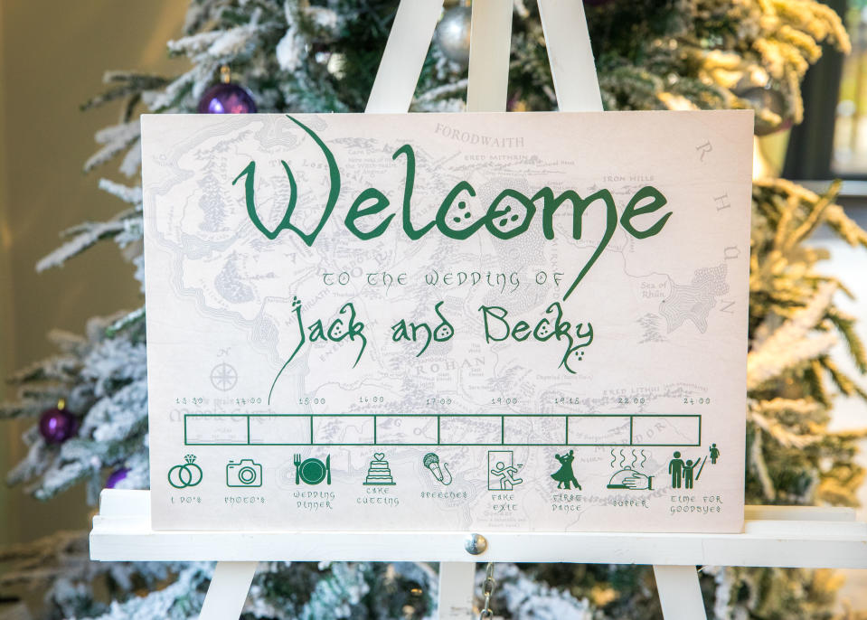 Even their welcome sign was Tolkien themed (Simon Greatbatch/PA Real Life)