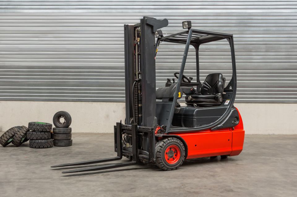 A forklift