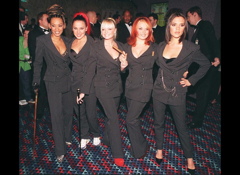 <strong>1998</strong>  Spice Girls arriving at the Empire, Leicester Square, for the gala premiere of the film Spice - The Movie