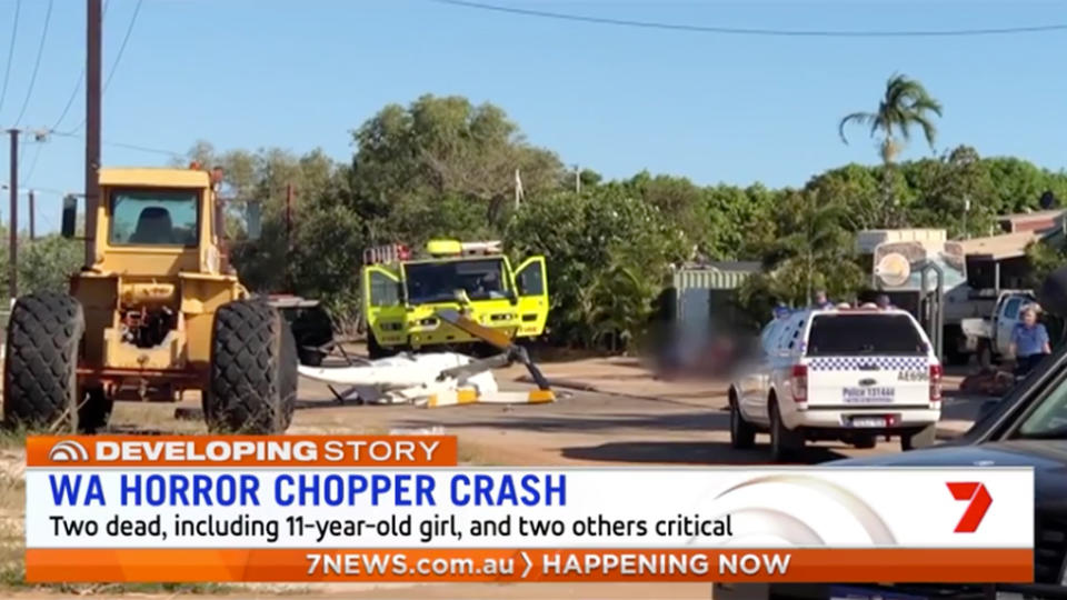 An 11-year-old girl and an adult have been killed in a helicopter crash in Western Australia's north