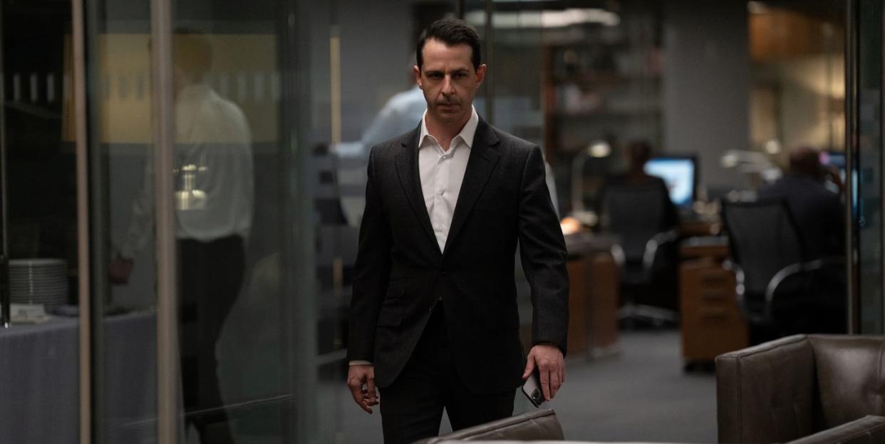 jeremy strong as kendall roy in season 4 episode 8 of succession