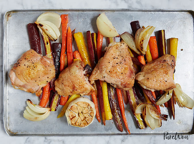 Sunday Dinner: One-Pan Roasted Chicken with Carrots