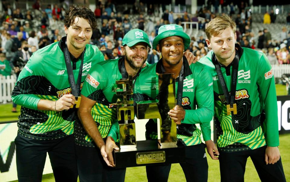 Southern Brave win the inaugural Hundred at Lord's in August 2021 - Action Images via Reuters/John Sibley