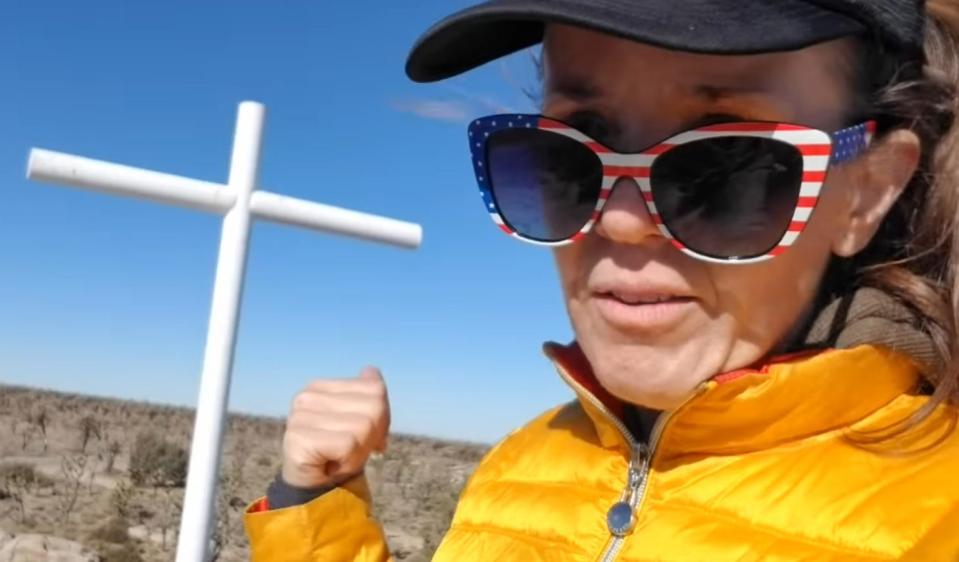 Traveler Sarah Woodall documented her visit to the site of the original Mojave Memorial Cross in a video upload to her Wonderhussy Adventures YouTube channel in Nov. 2020.