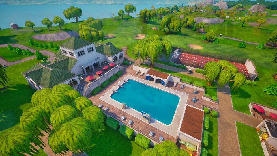 Fortnite OG event map Lazy Links golf area