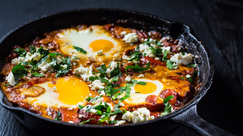 Pan of shakshuka