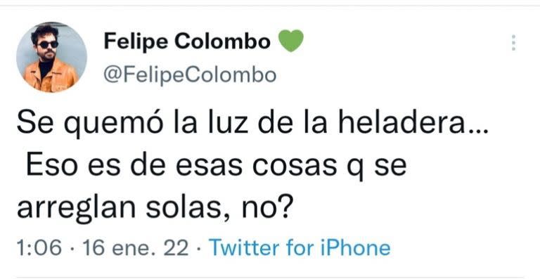 El actor le hizo una consulta a sus seguidores. Fuente: Twitter